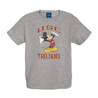USC Trojans Youth Disney Gray Right Here Mickey Youth Cotton T-Shirt